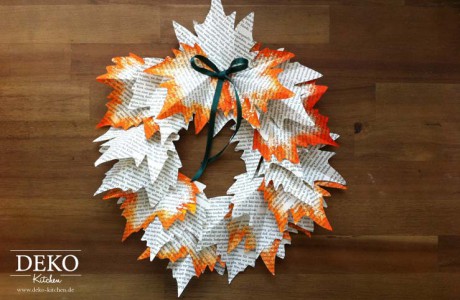 DIY Herbstkranz aus Papier Deko-Kitchen