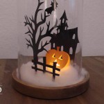 DIY Halloween Spukhaus unter einer Glasglocke Deko-Kitchen