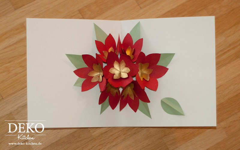 DIY Popup Weihnachtskarte mit Christsternen aus Papier Deko-Kitchen