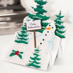 DIY 3D Weihnachtskarte Schneemann Deko-Kitchen