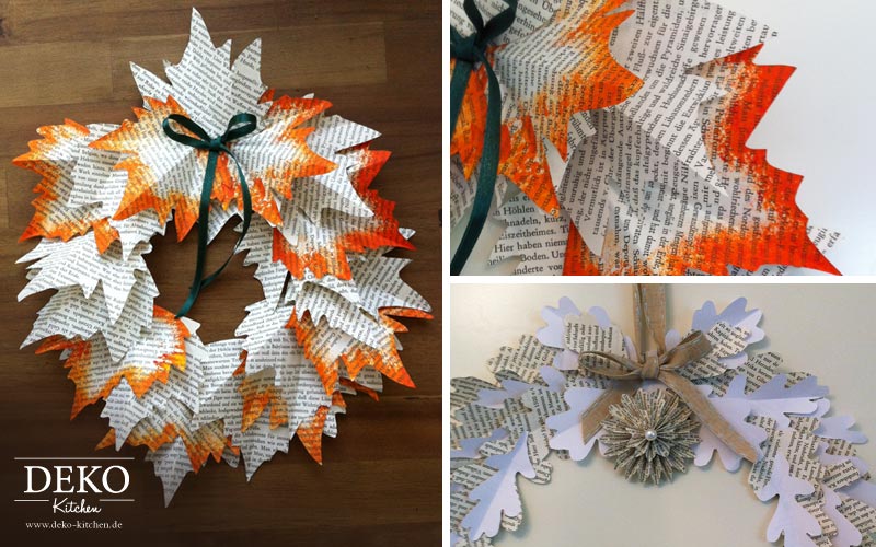 DIY Herbstkranz aus Papier Deko-Kitchen