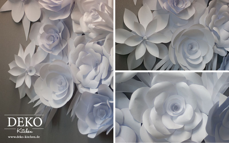 Diy: romantische papierblüten wand deko selber machen – deko kitchen