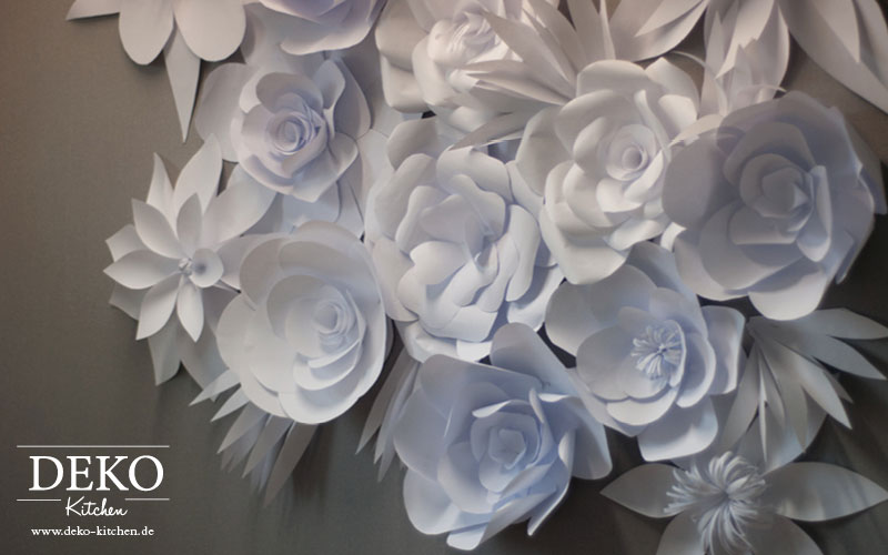 DIY Papierblütenwand als Hochzeits-Deko selber machen Deko-Kitchen