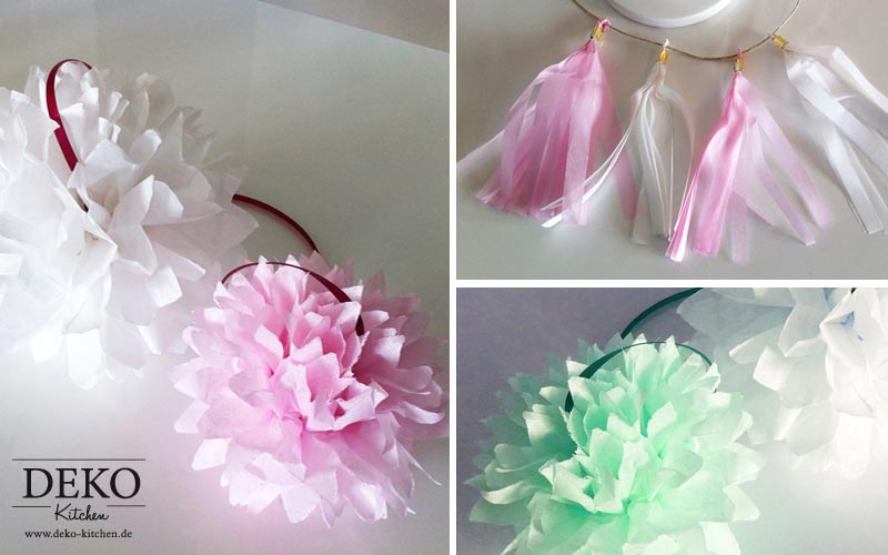 DIY Papier-Pompoms für Partydeko/Hochzeitsdeko Deko-Kitchen