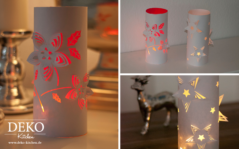 DIY 3D Windlicht aus Papier Deko-Kitchen