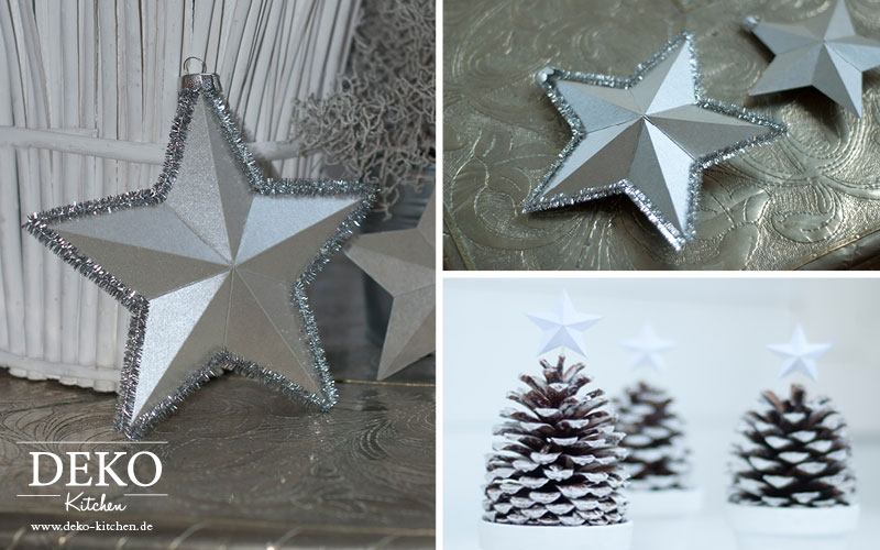 DIY 3D Sterne aus Papier für die Weihnachtsdeko Deko-Kitchen