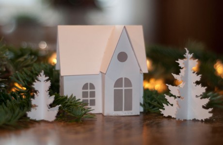 DIY Winterlandschaft aus Papier Deko-Kitchen