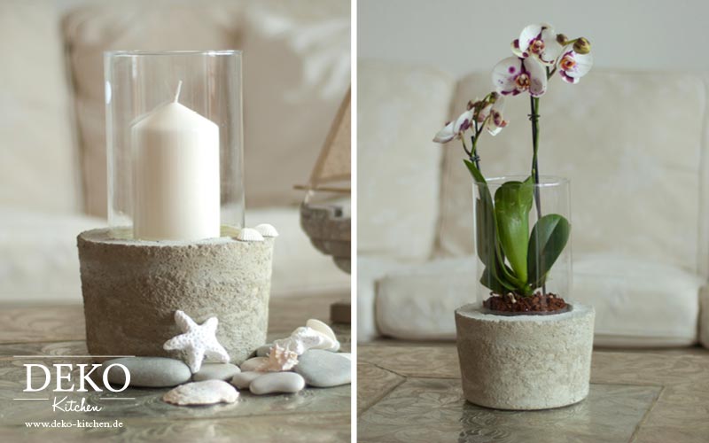 DIY: Coole Deko-Vase mit Betonsockel von Deko-Kitchen