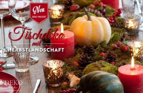 Dekoidee: Hübsche Tischdeko mit Herbstlandschaft