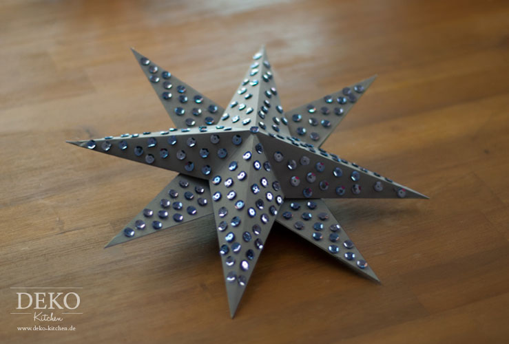 DIY 3D Stern basteln einfach und schnell Deko-Kitchen