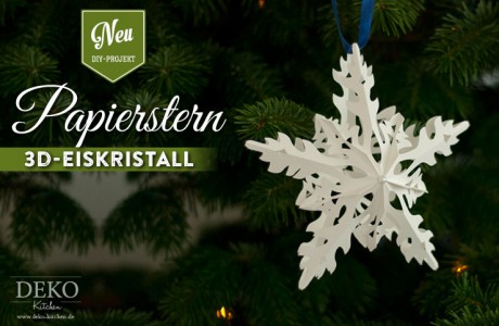 DIY: Sterne basteln in Eiskristall-Optik Deko-Kitchen
