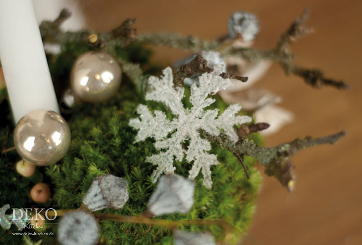 DIY: Weihnachtsdeko basteln - Eiskristalle aus Heißkleber Deko-Kitchen