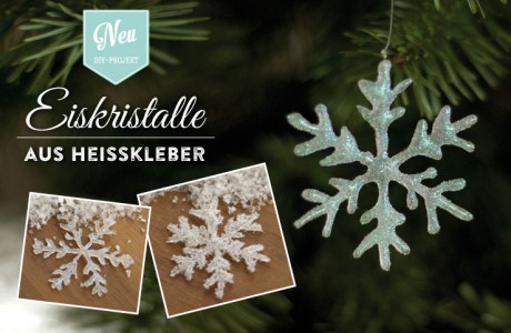 DIY: Weihnachtsdeko basteln - Eiskristalle aus Heißkleber Deko-Kitchen