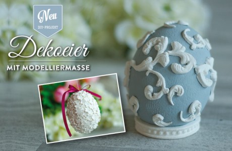 Osterdeko basteln: edle Dekoeier im Porzellanlook Deko-Kitchen