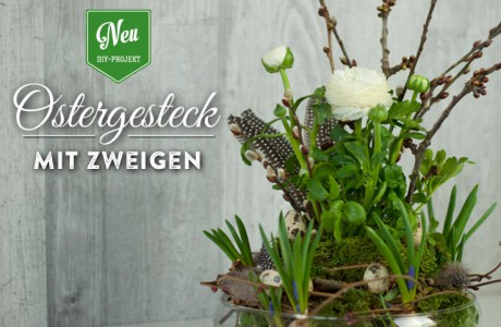 DIY: Ostergesteck mit Zweigen und Federn Deko-Kitchen