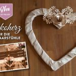 DIY: Satin-Herz für Brautpaarstühle als Hochzeitsdeko selber machen