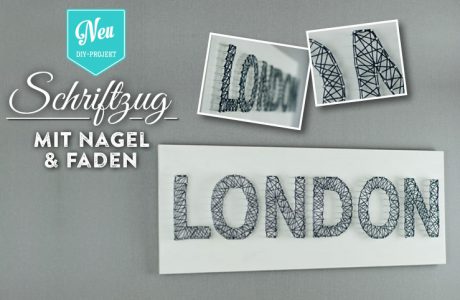 DIY 3D-Schriftzug mit Nägeln und Wolle Deko-Kitchen