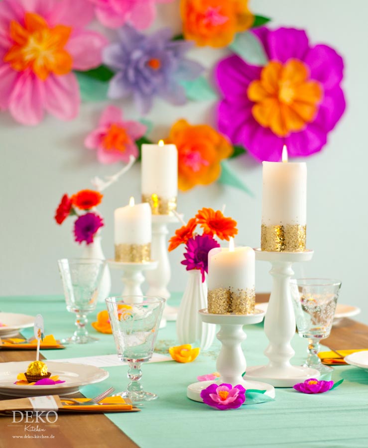 DIY: Hochzeitsdeko mit Krepppapierblüten Deko-Kitchen