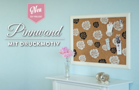 DIY: Bilderrahmen-Pinnwand mit Rosendruck Deko-Kitchen