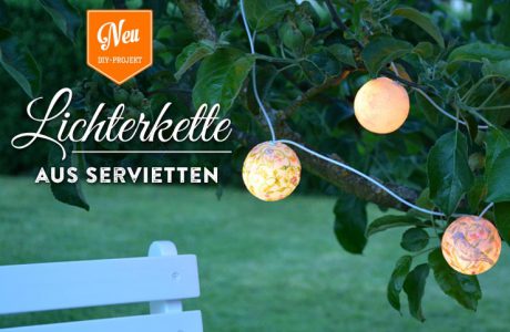 DIY: Lichterkette mit Servietten-Technik Deko-Kitchen