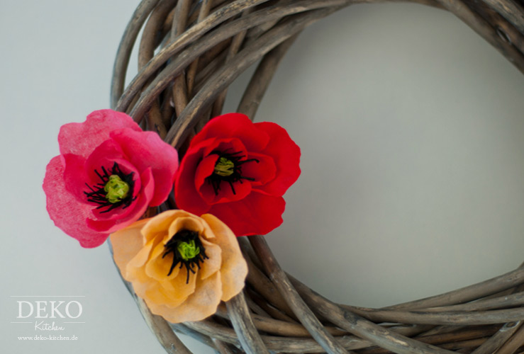 DIY: tolle Herbstblumen (Anemonen/Mohnblumen) aus Krepppapier Deko-Kitchen