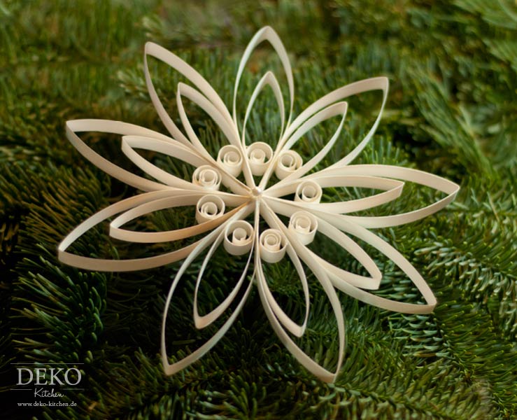 DIY: edle Weihnachtsdeko mit Eiskristall-Anhängern aus Papier Deko-Kitchen