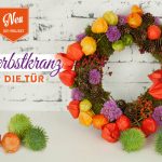 DIY: farbenfroher Herbst-Türkranz aus Naturmaterial Deko-Kitchen