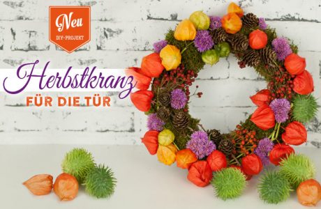 DIY: farbenfroher Herbst-Türkranz aus Naturmaterial Deko-Kitchen