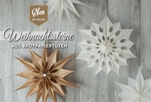 DIY: groe Weihnachtssterne aus Brotpapiertten  Deko-Kitchen: Schne Deko  selber machen | Esther Straub
