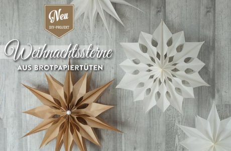 DIY: große Weihnachtssterne aus Brotpapiertüten Deko-Kitchen