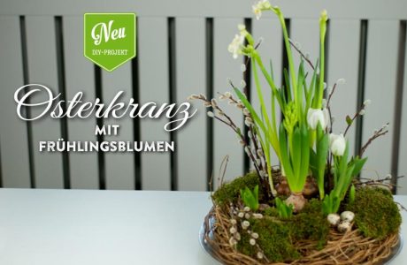DIY: hübscher Osterkranz mit Frühlingsblumen Deko-Kitchen
