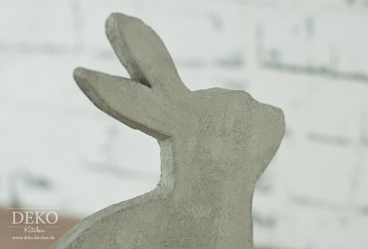 DIY: stylischer XL-Osterhase aus Knetbeton Deko-Kitchen