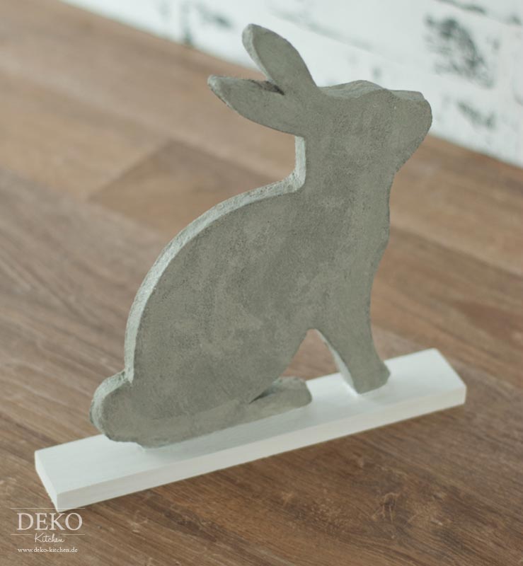 DIY: stylischer XL-Osterhase aus Knetbeton Deko-Kitchen