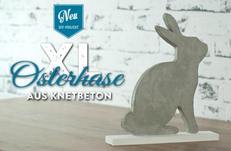 DIY: stylischer XL-Osterhase aus Knetbeton Deko-Kitchen