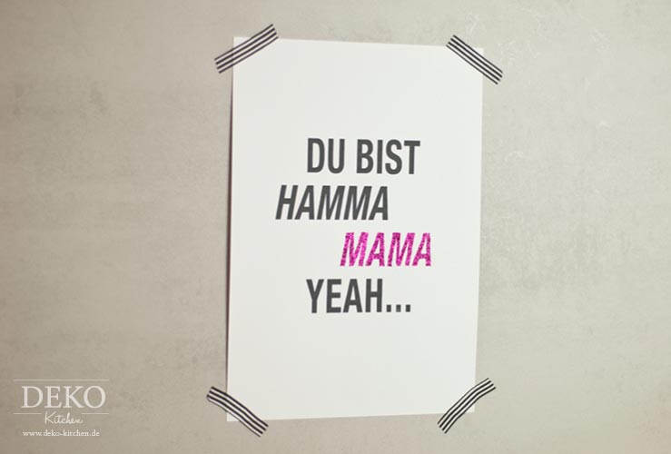 DIY: coole Statement-Bilder mit Glanzeffekt als Muttertagsgeschenk Deko-Kitchen
