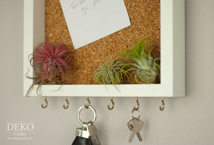 DIY: cooles Schlüsselboard mit Pinnwand aus Bilderrahmen Deko-Kitchen