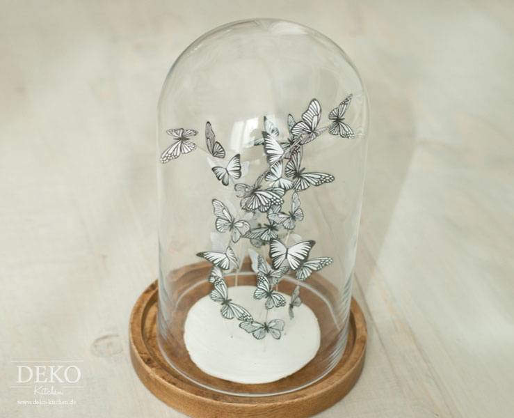 DIY: süßer Schmetterlingsschwarm unter Glas Deko-Kitchen