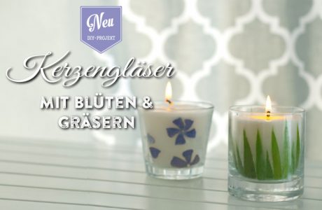 DIY: Kerzengläser mit Blüten und Gräsern aus dem Garten Deko-Kitchen