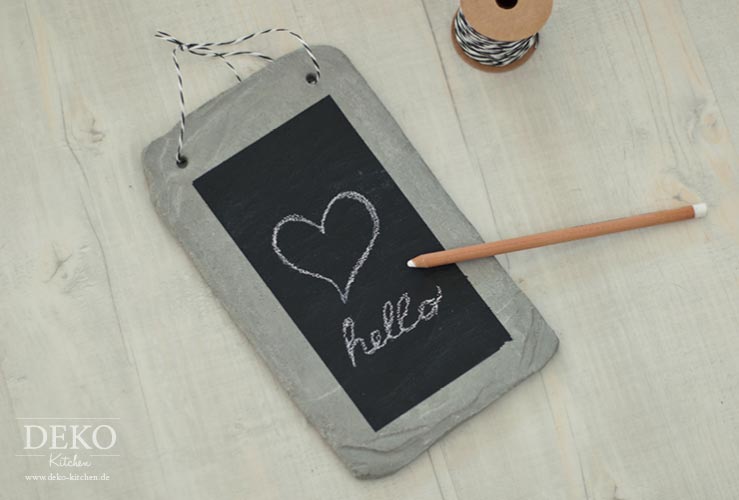 DIY: süße Kreidetafel aus Knetbeton Deko-Kitchen