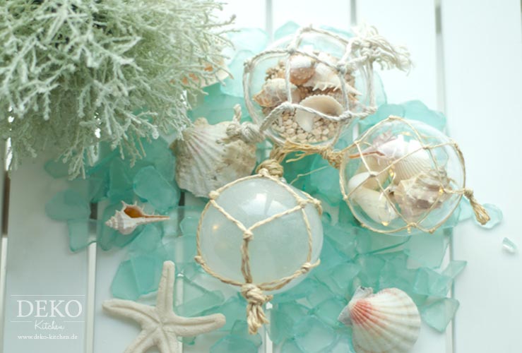 DIY: Strandkugeln mit geknotetem Fischernetz
