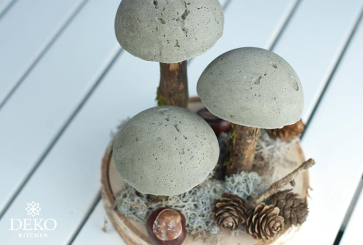 DIY: coole Herbstdeko mit Pilzen aus Beton Deko-Kitchen