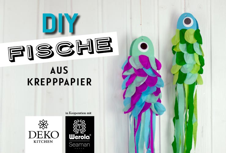 DIY: hübsche Fisch-Anhänger aus Krepppapier