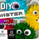 DIY: lustige Monster aus Krepppapier