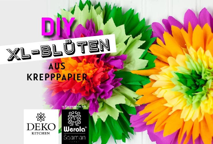 DIY: XL-Blüten aus Krepppapier