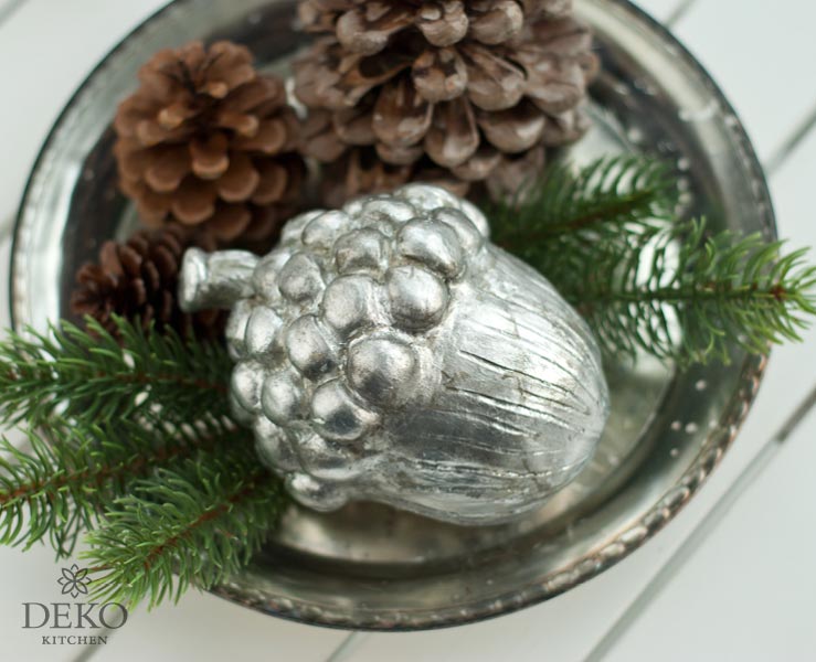 DIY: hübsche Deko-Eichel im "Antik-Silber" Look Deko-Kitchen