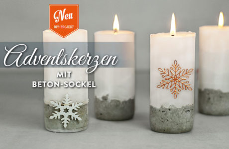 DIY: stylische Adventskerzen mit Betonsockel Deko-Kitchen