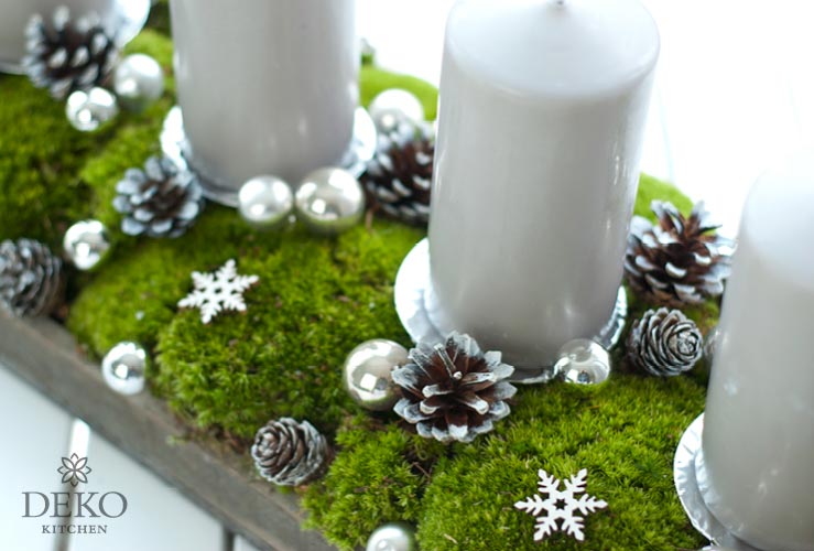 DIY: hübscher Adventskranz mit Moos &Kugeln Deko-Kitchen