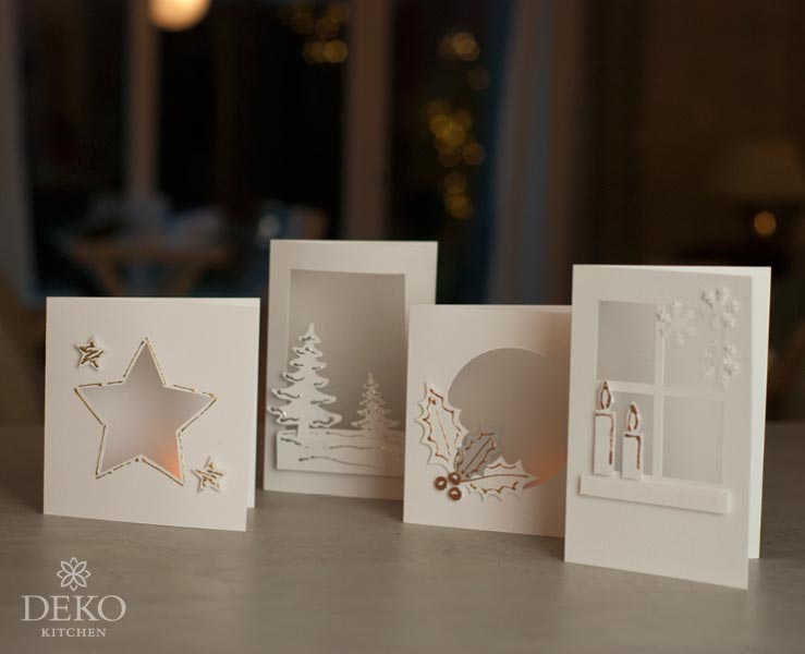 DIY: hübsche Weihnachtskarten für LED-Teelichter Deko-Kitchen