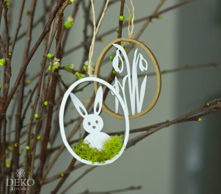 DIY: hübsche Osteranhänger mit Papiersilhouetten