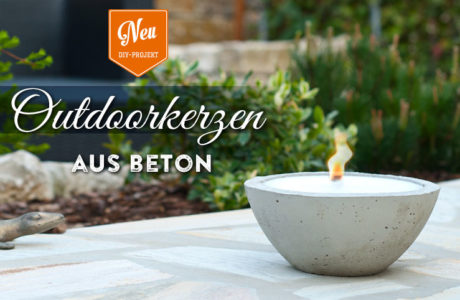 DIY: große Outdoor-Kerze aus Beton